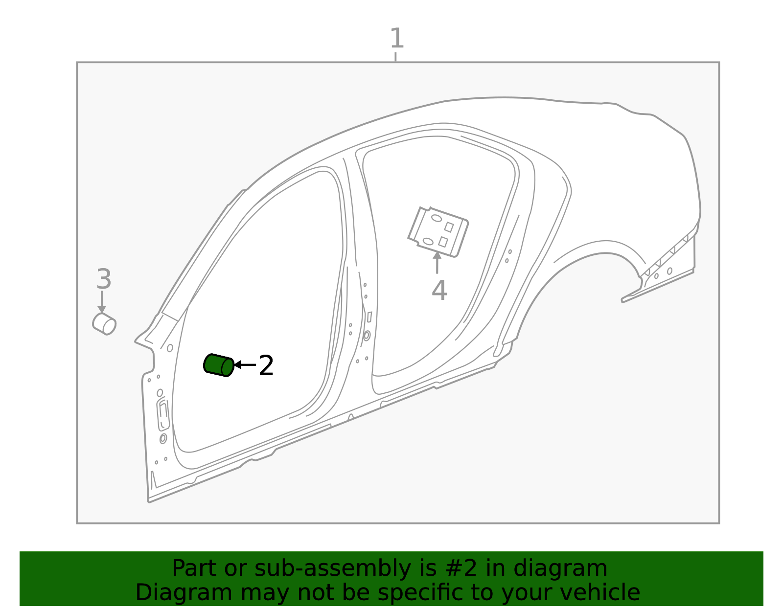 Body Side Front Fender Rear Upper Bracket - GM (84029626)
