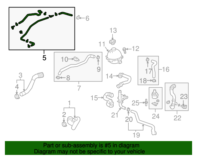 20182019 GM Engine Coolant Air Bleed Hose 84914045 GM