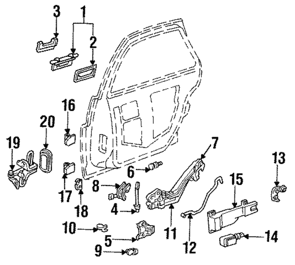 oem exterior driver side door handle buick chevrolet oldsmobile pontiac 16626761 ebay