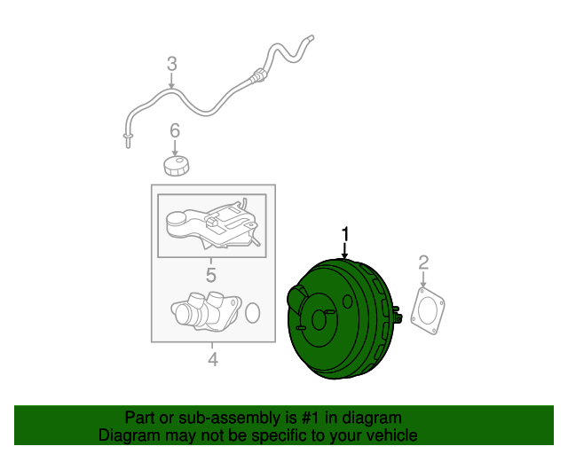 BBY54380Z Brake Booster 20102013 Mazda 3 Mazda Swag