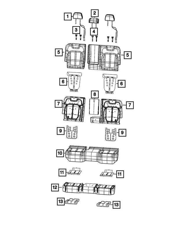 2022 Jeep Grand Cherokee Heated Seat Element 68346551AB Mopar Estores