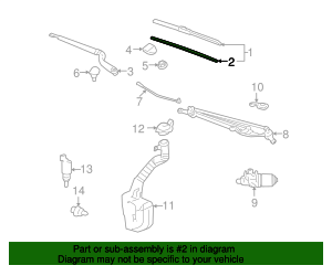2011-2016 Chevrolet Wiper Insert - Driver's Side (LH) 19256711 ...