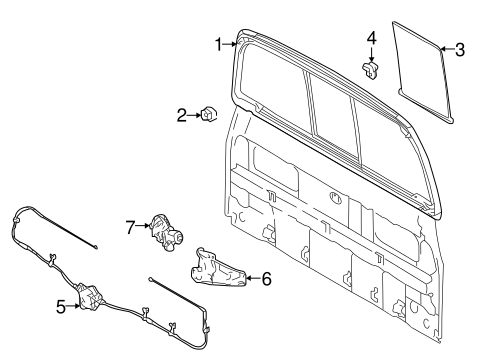 Glass & Hardware - Back for 2020 Toyota Tacoma #0