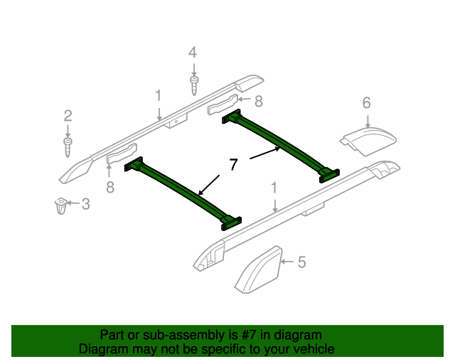 20072017 Ford OEM NEW 20072017 Ford Expedition Roof Cross Bars