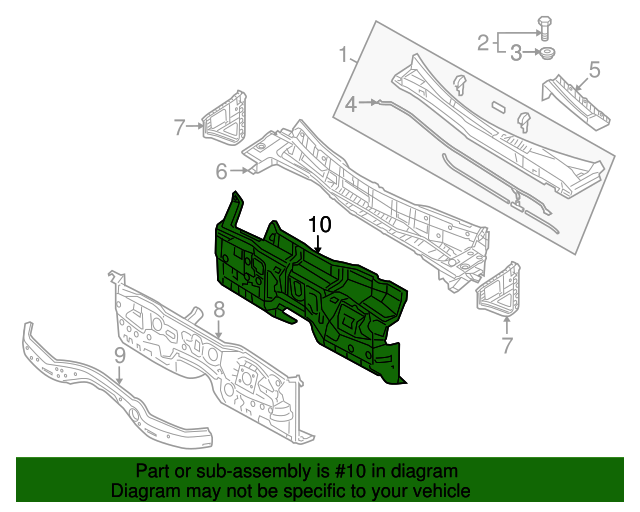 20092014 Hyundai Genesis Pad Assembly Isolation Dash Panel 841203M900