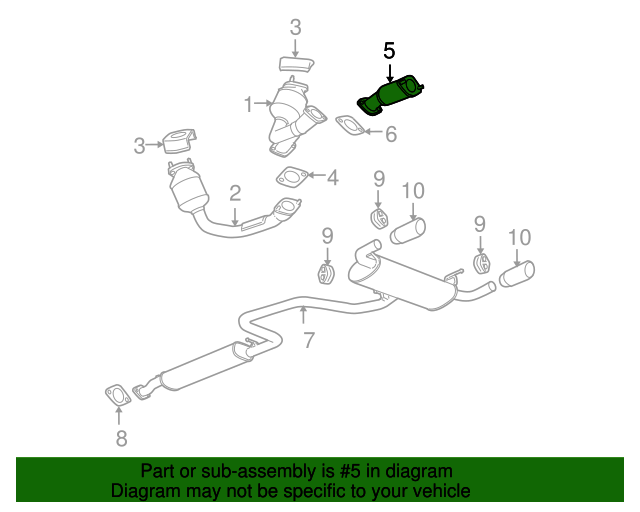 20062007 Pontiac G6 Exhaust Pipe 22698319