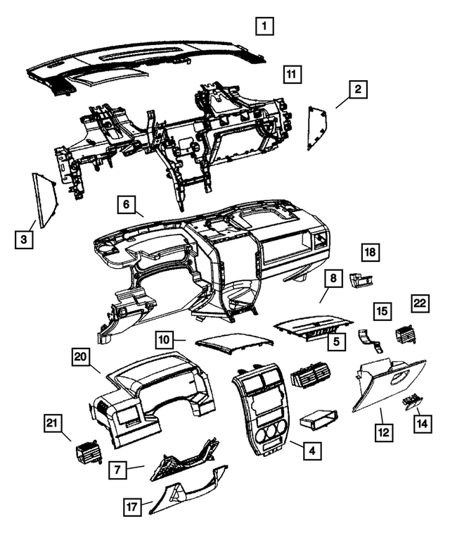 20072015 Jeep Glove Box Door Latch Striker 68002150AB Mopar Estores