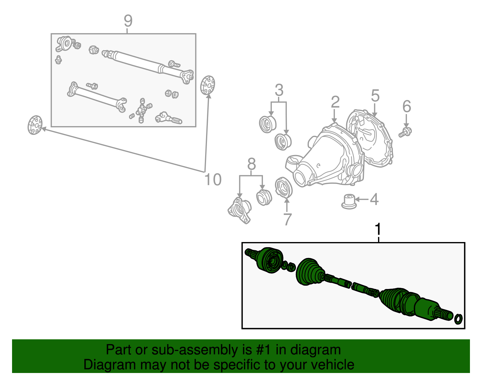 Axle Assembly - Ford (YW4Z-4K139-AA)