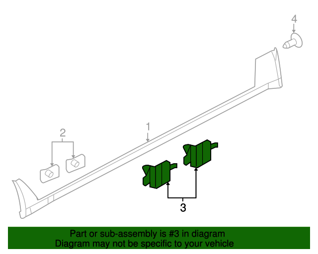 20052008 GM Rocker Panel Molding Retainer 15282120 GM