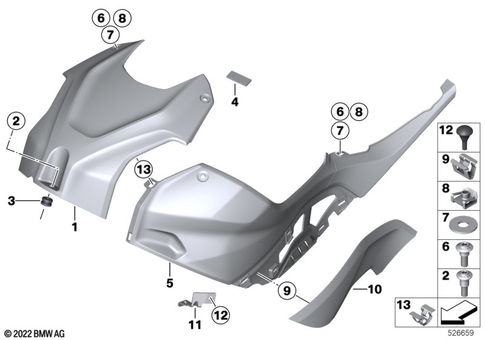 Motorcycle Trim Section, Windshield for 2024 BMW-Motorrad M 1000 