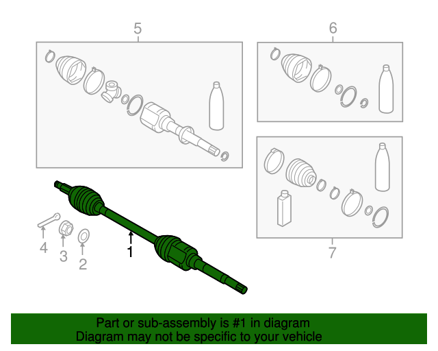 3815A640 Axle Assembly 20142023 Mitsubishi Outlander Sport