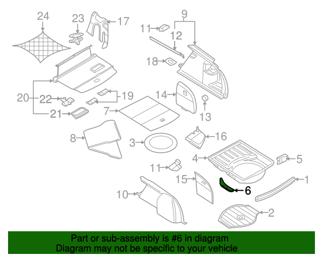 8E9864501 Trunk Floor Storage Box 20022005 Audi Audi Parts Store