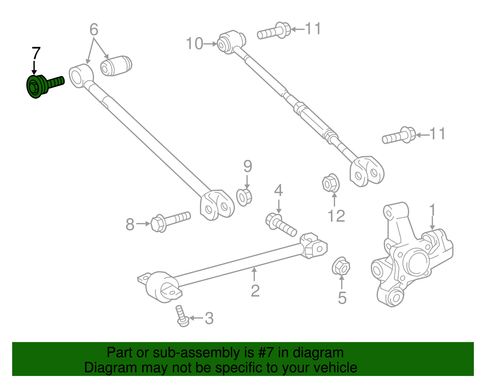 Ft Lateral Arm Mount Bolt - Toyota (90080-11674)