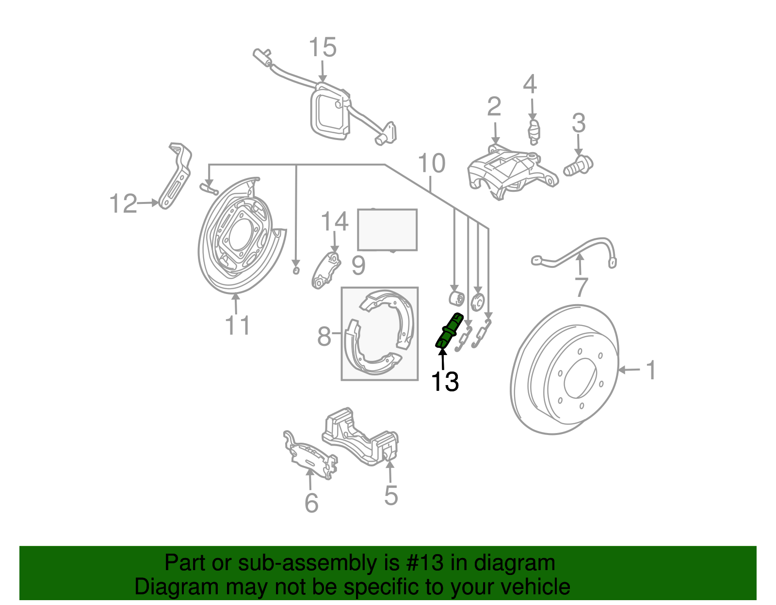 Adjuster, Rear Park Brake - GM (10386835)