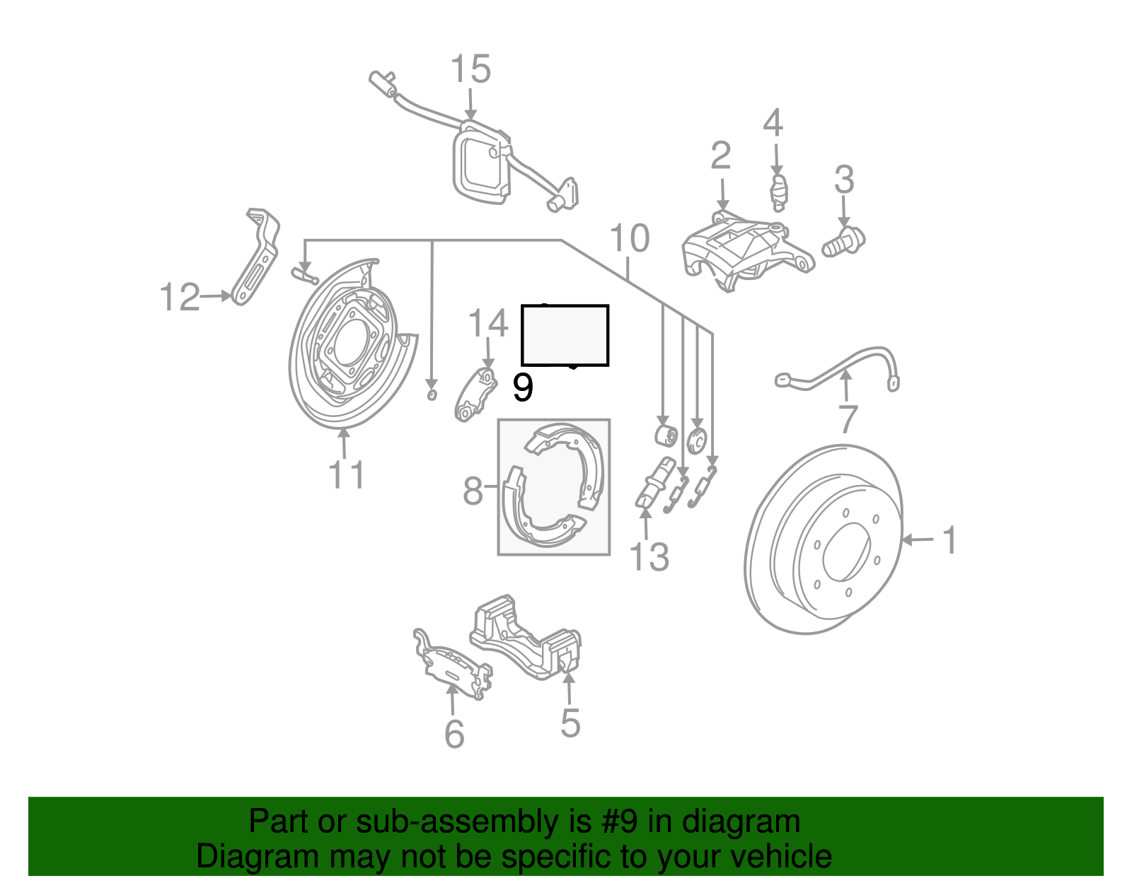 Rear Parking Brake Actuator Lever with Seal - GM (15240817)