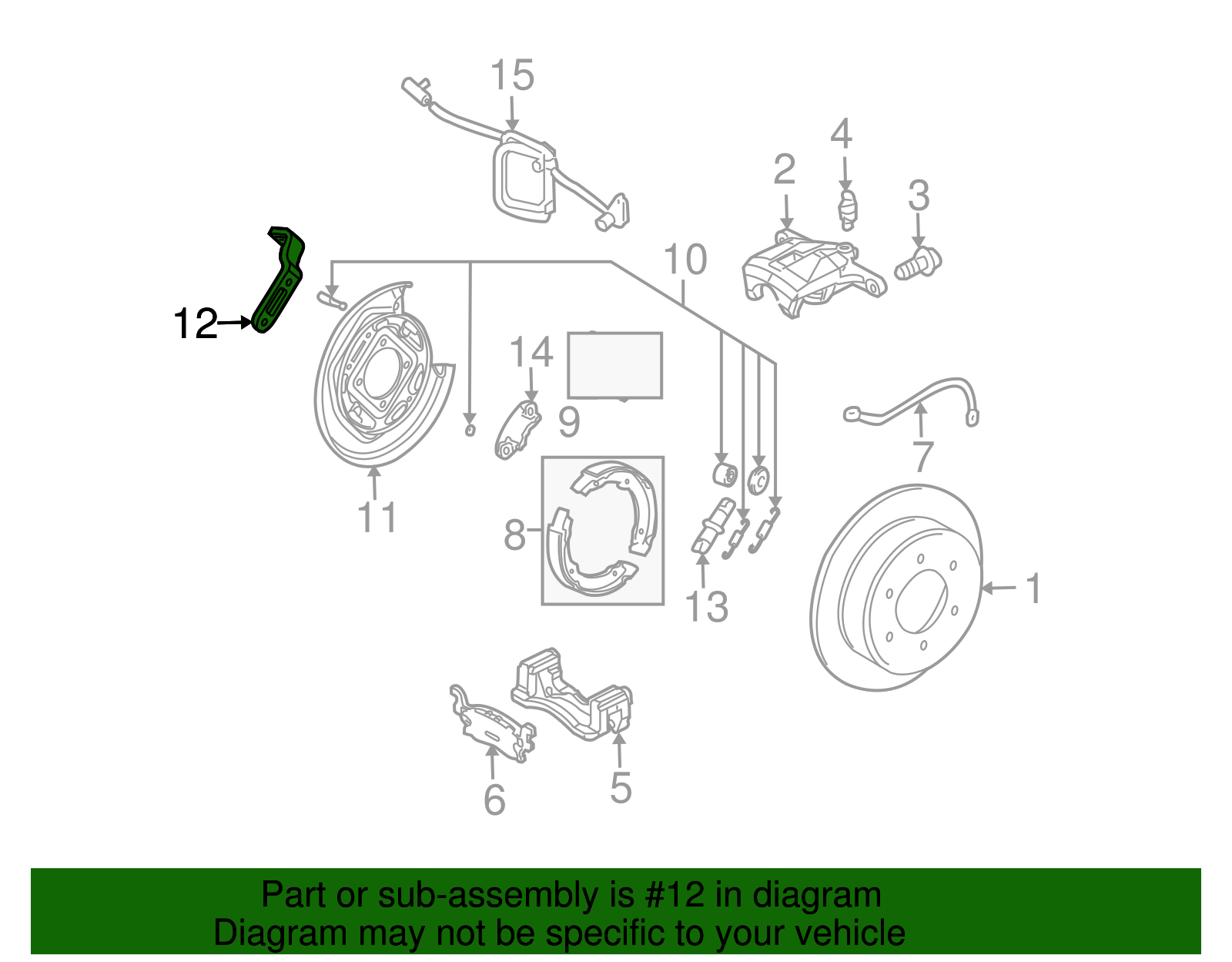 Bracket, Park Brake Rear Cbl - GM (10386840)