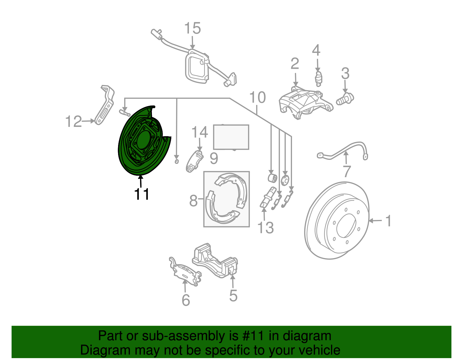 Plate, Rear Brake Bkg - GM (15111377)