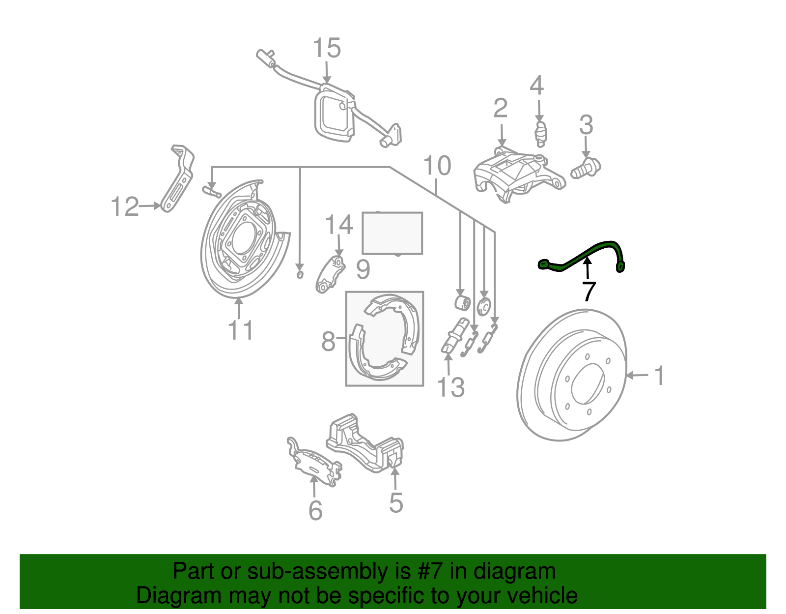 Hose Assembly-Rear Brake - GM (19366688)
