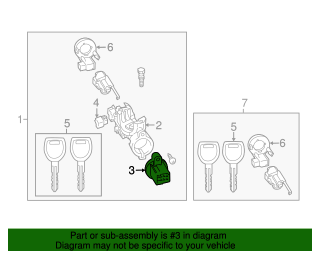 20002015 Mazda Ignition Switch GP7A66151