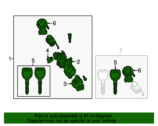 20062008 Mazda MX5 Miata Ignition Lock Cylinder NFZ17629XA