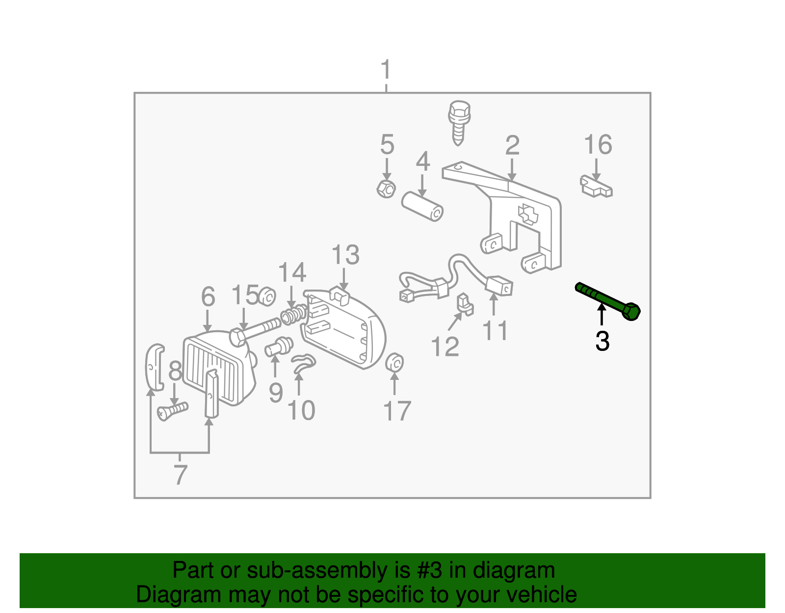 Fog Lamp Assembly Bolt - GM (12338067)