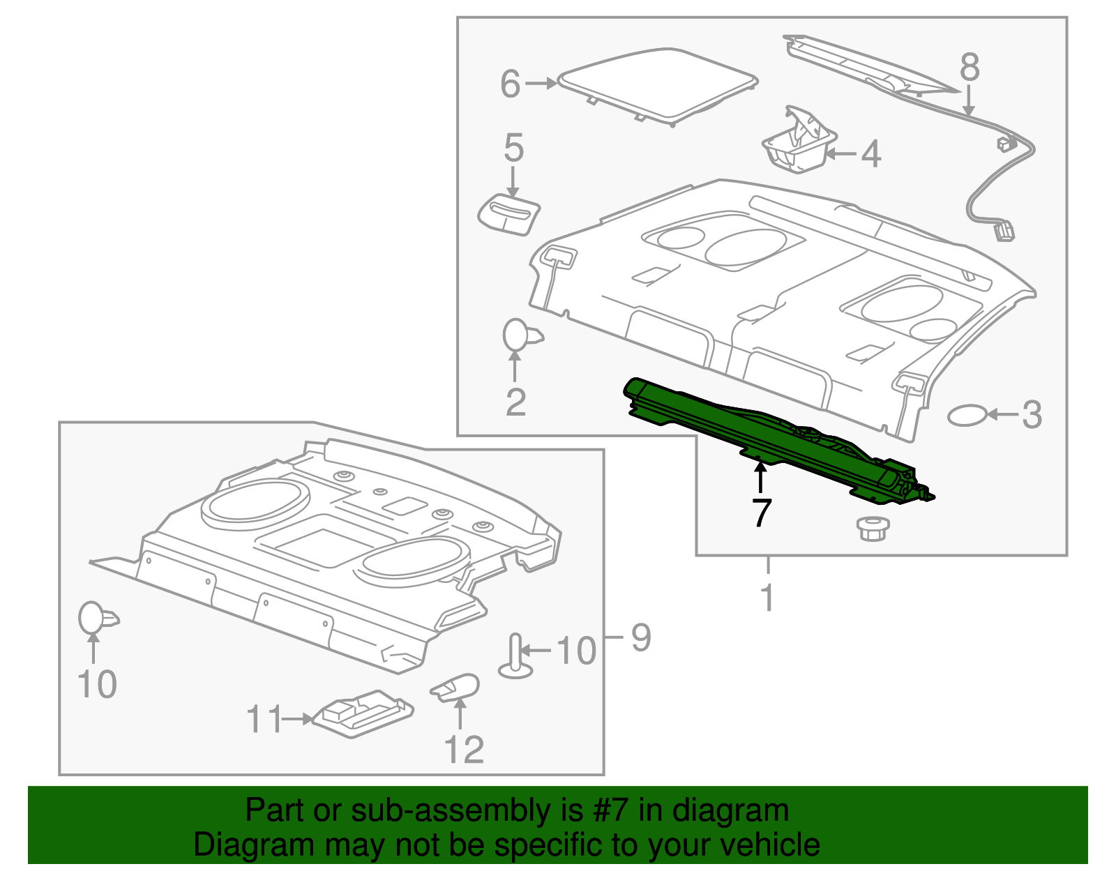 Light Neutral Rear Window Inside Sunshade - Buick (90871896)
