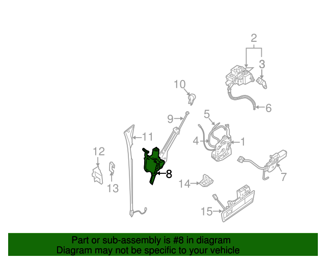 20092019 Nissan Armada Tailgate Lift Motor 825809GE0A Nissan Parts Plus