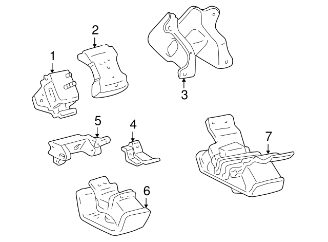 Rear Engine Transmission Mount For Toyota 1996-2002 3.4L V6 Automatic - 12371-62120, TM-107 (2MPLASTIC)