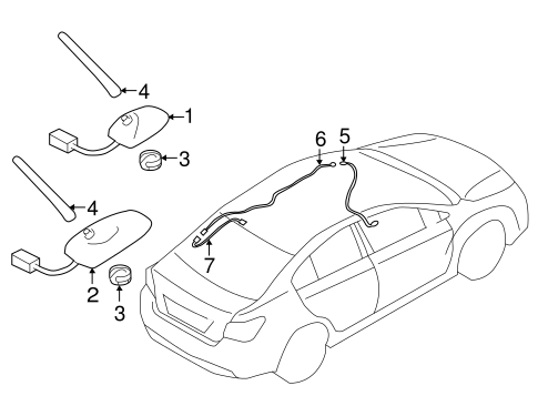 Antenna & Radio for 2015 Subaru Impreza #0