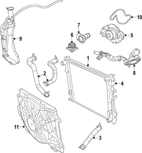Radiator & Components for 2010 Volkswagen Routan | vwpartscente
