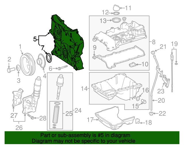 2710107801 Timing Cover 20122015 MercedesBenz MercedesBenz USA Parts