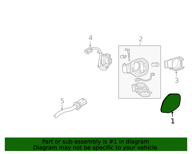 20162019 Chevrolet Volt Primed Accessory Power Receptacle Door
