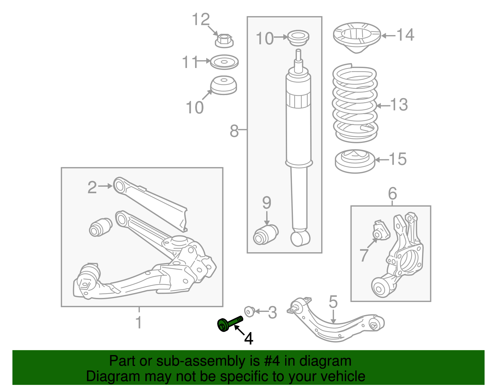 2006-2015 Honda Civic Trailing Arm Adjust Bolt 52387-SNA-A00 | Honda ...