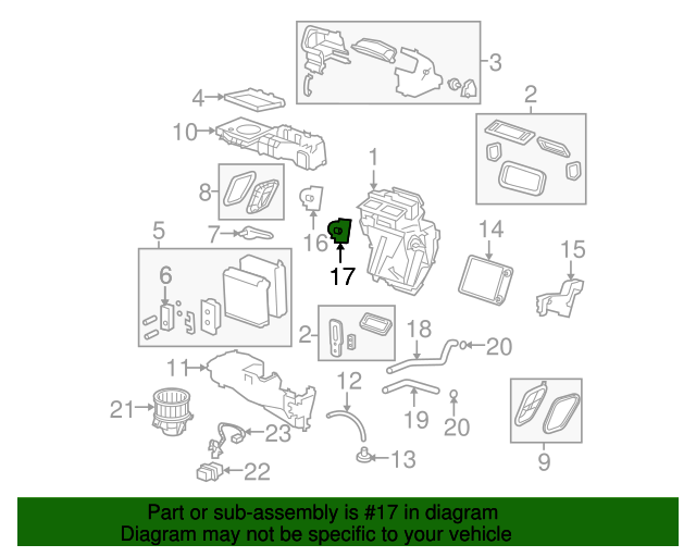 20072012 GM Air Conditioning Actuator 20826182