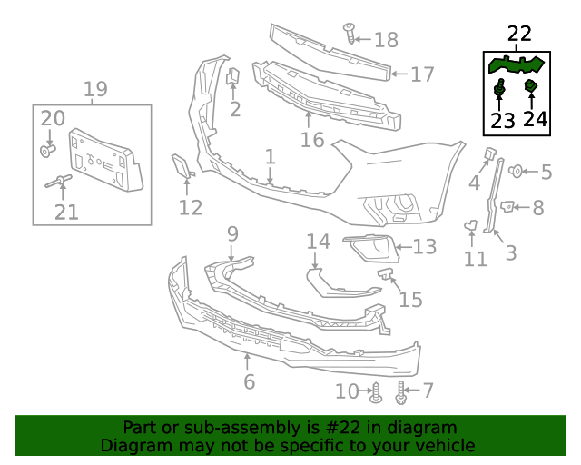 Front Bumper Fascia Passenger Side Guide 85661327 | OEM Parts Online