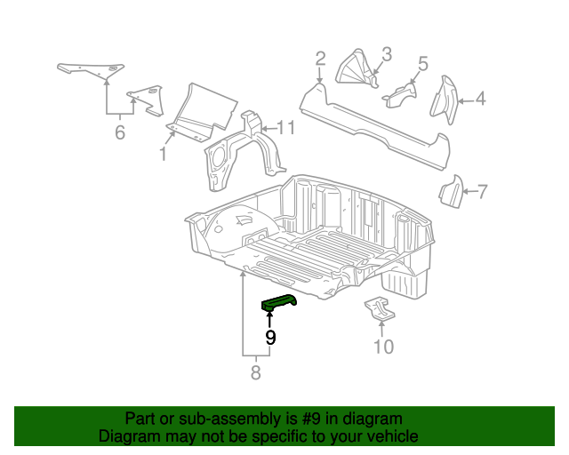 19982013 GM Parking Brake Cable Equalizer Bracket 10255639