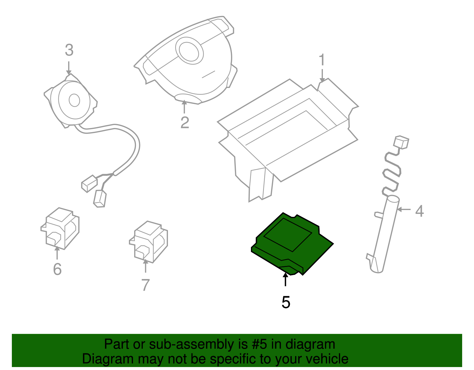 Airbag Sensing and Diagnostic Module - GM (96808107)