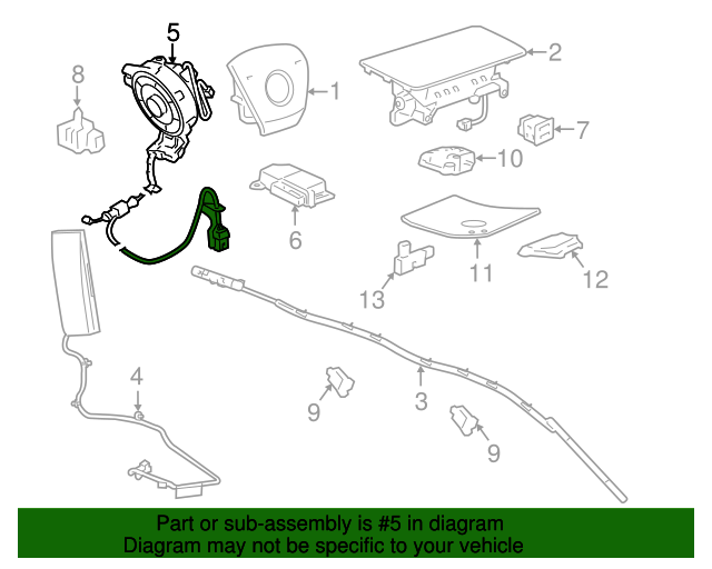 20072013 GM 0712 Yukon Tahoe Suburban Supplemental Restraint System