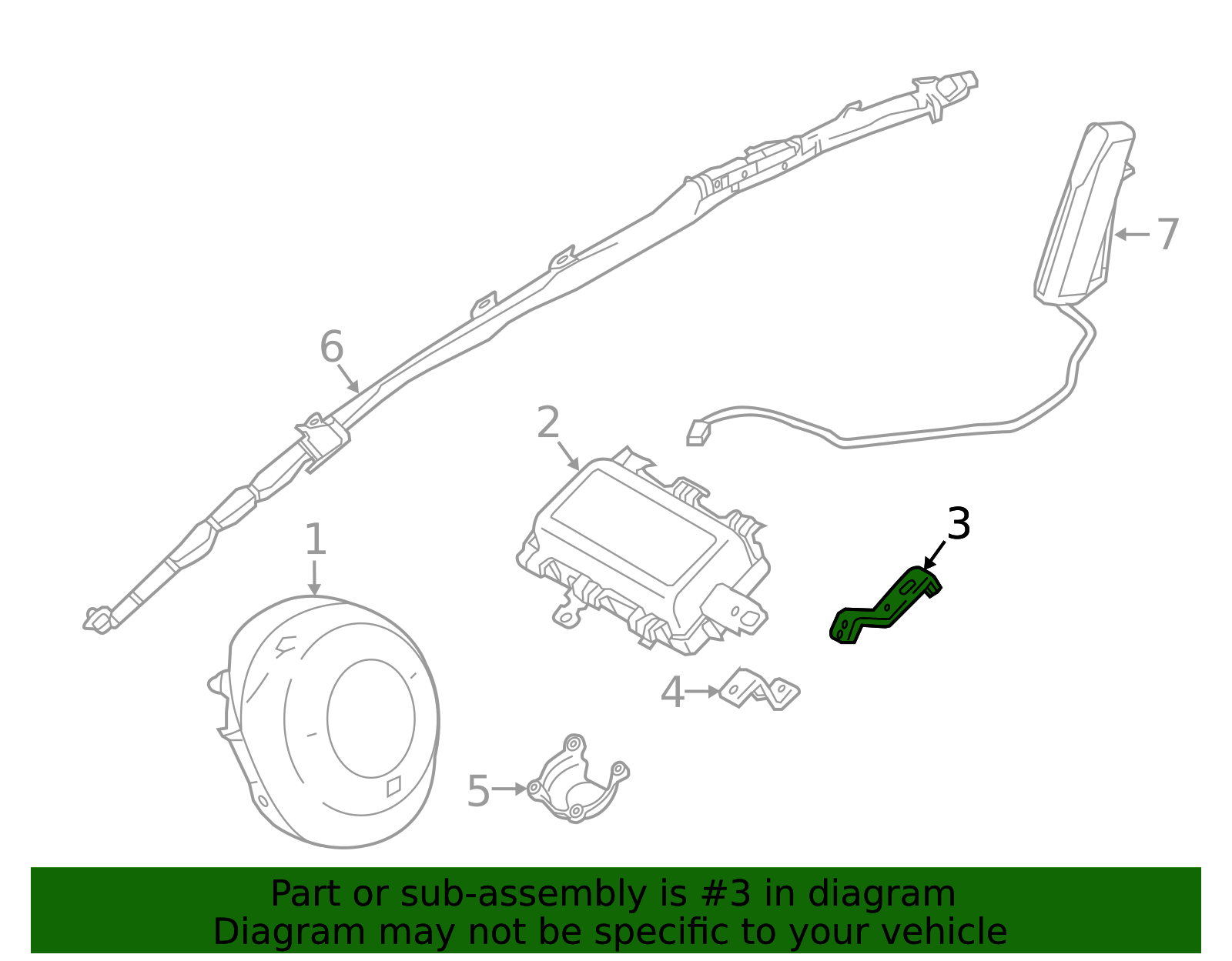Passenger Air Bag Bracket - Scion (55427-WB001)