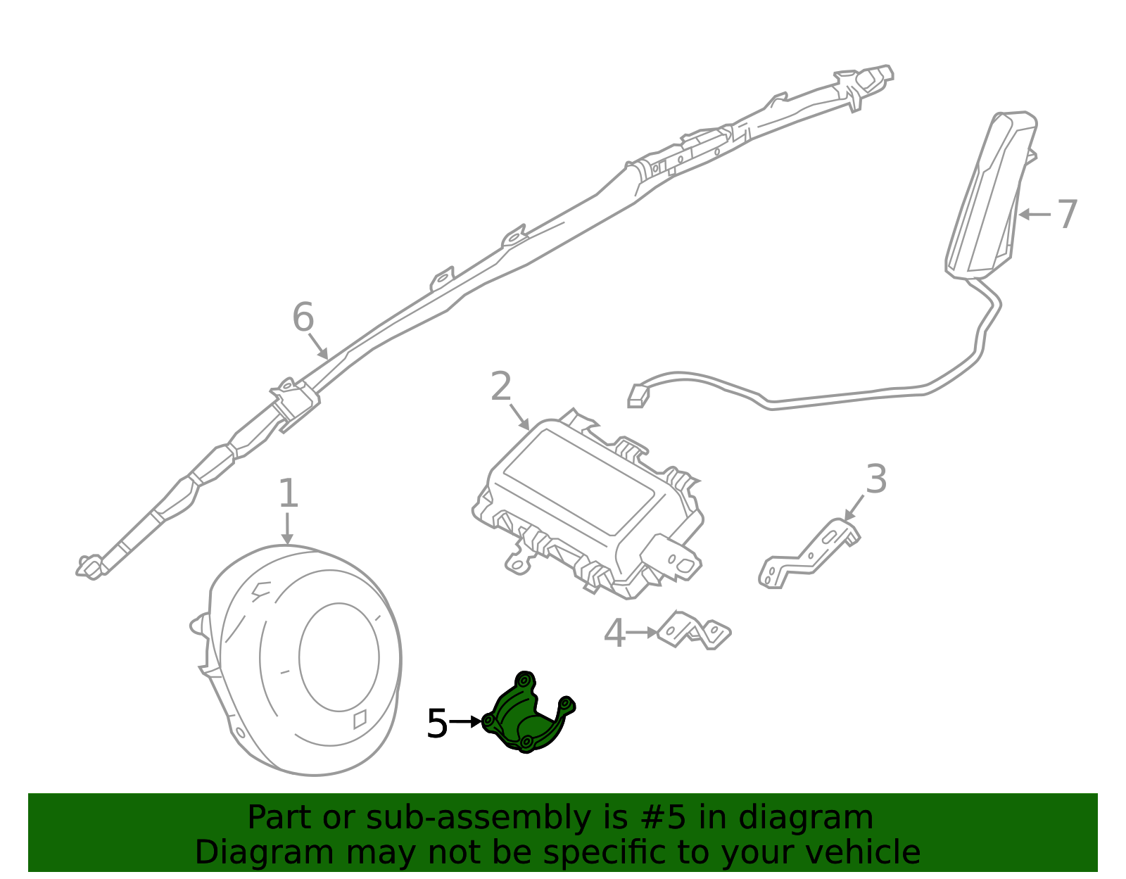 Passenger Air Bag Cap - Scion (90118-WB821)