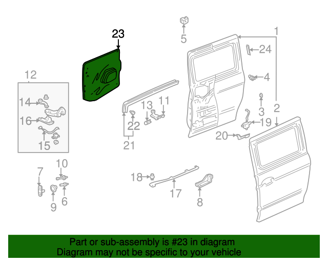 72861-S0X-A00 - Inner Cover 1999-2004 Honda Odyssey | Honda Parts Online