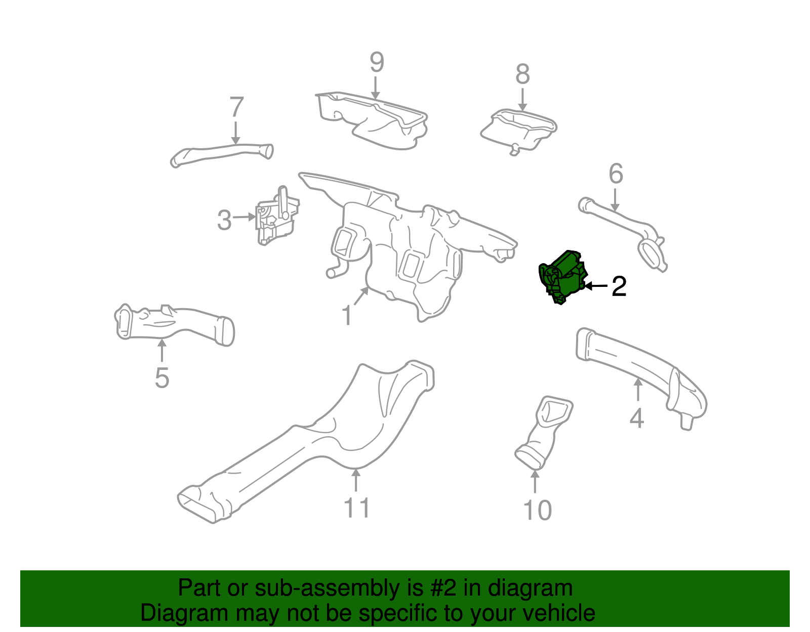 Motorcraft™ HVAC Air Inlet Door Actuator - Ford (YH-1754)