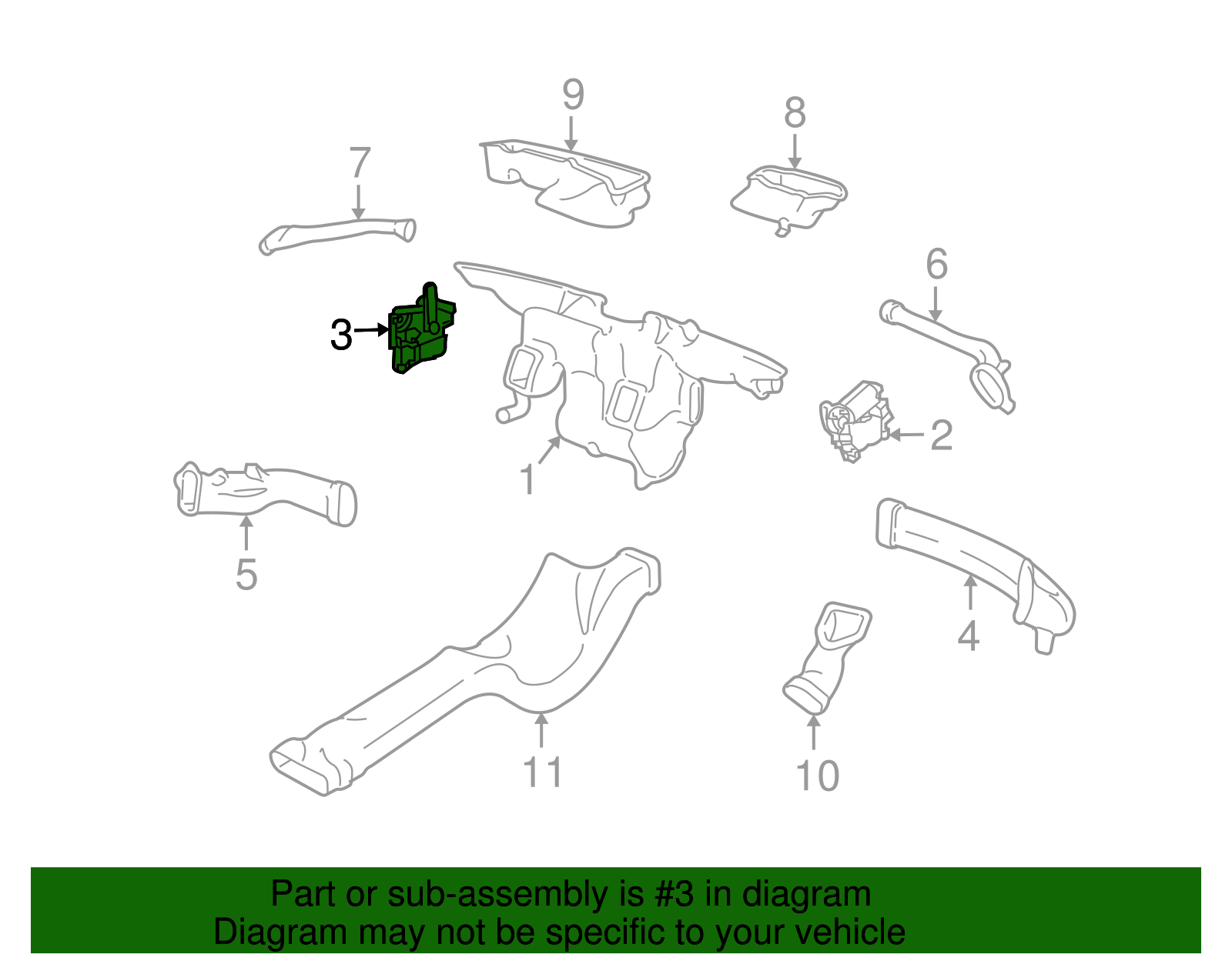 Motorcraft™ HVAC Air Inlet Door Actuator - Ford (YH-1755)