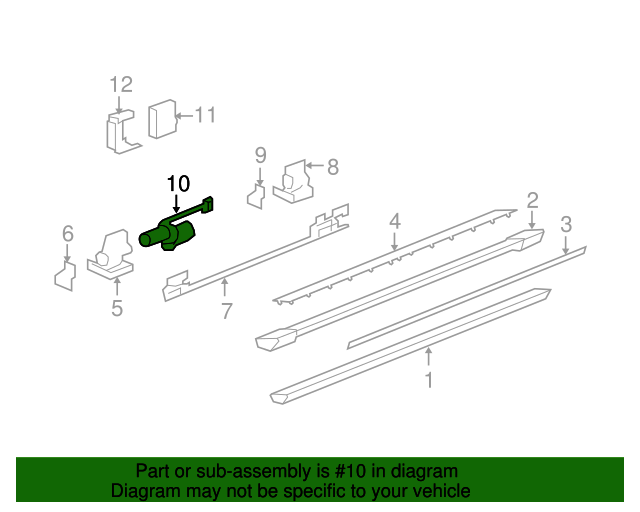 19303235 Driver Side Running Board Motor 20072014 GM Group 1 Auto