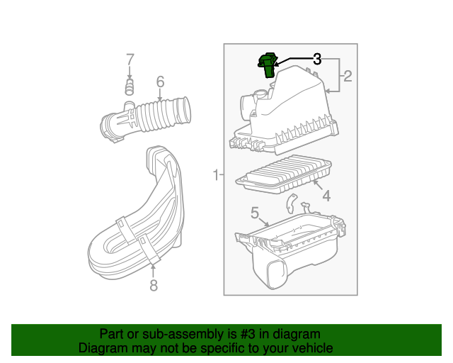 20092022 Toyota Mass Air Flow Sensor 2220428010 Toyota Parts Center