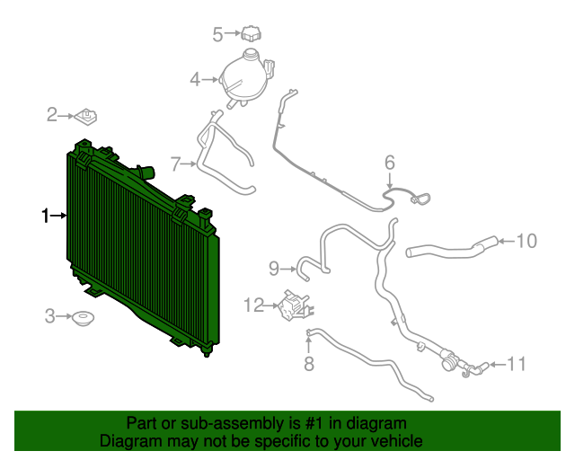 20182021 Ford EcoSport Radiator gn1z8005l