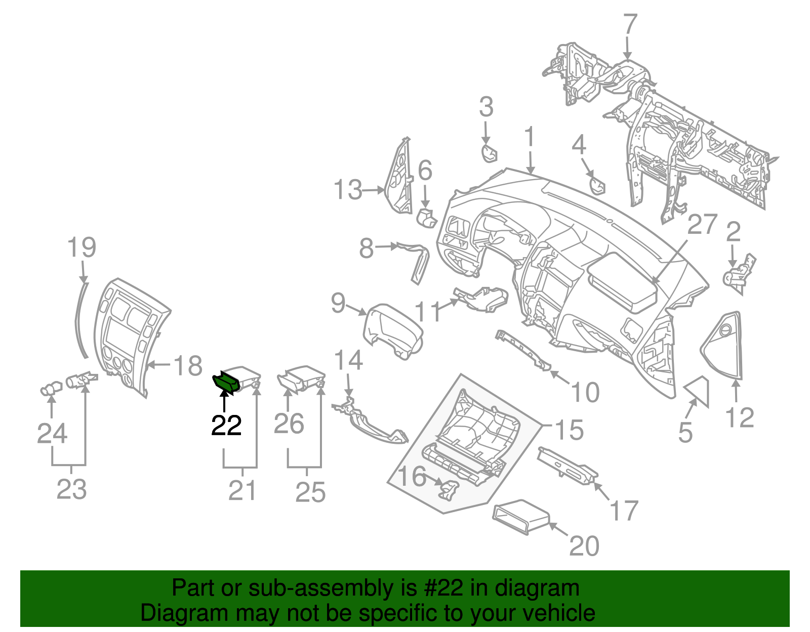 84555-2E001 - Ashtray Insert - 2006-2008 Hyundai Tucson