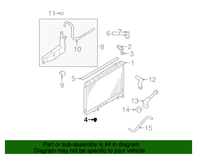 NISSAN OEM-Radiator Assembly Lower Insulator 215084P000