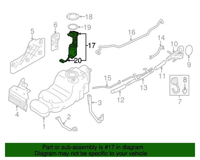 20162019 Infiniti QX80 Fuel Pump 170403ZD0B XportAuto