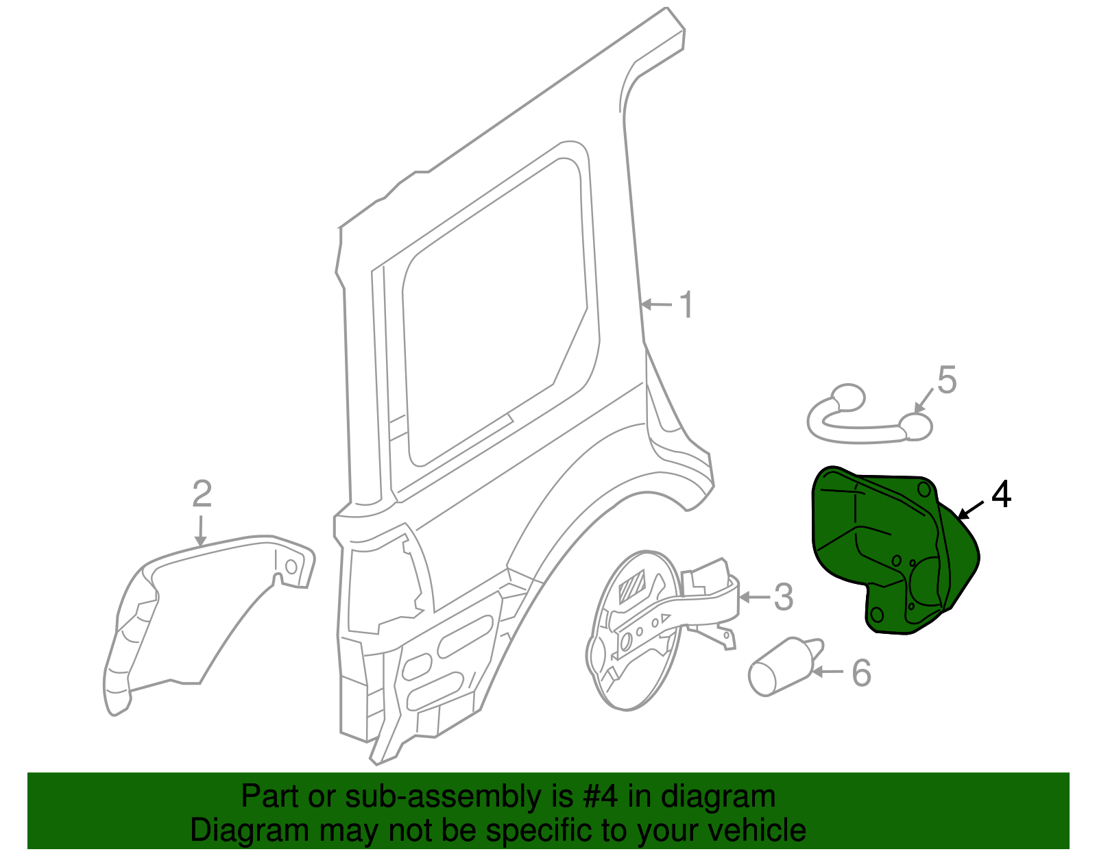 Fuel Filler Housing - Ford (YL3Z-9927936-B)